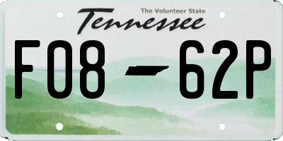 TN license plate F0862P