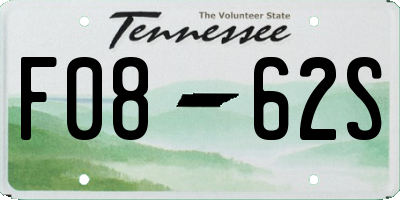 TN license plate F0862S