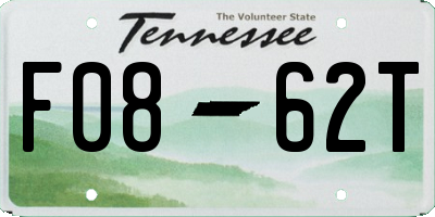 TN license plate F0862T
