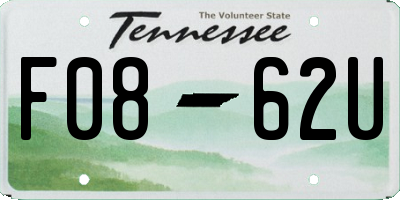 TN license plate F0862U