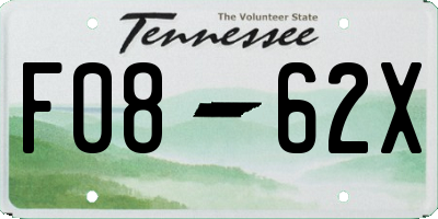 TN license plate F0862X