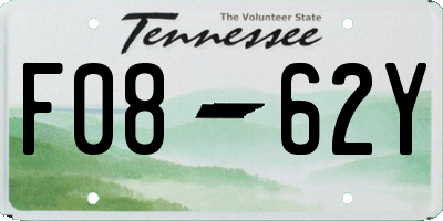 TN license plate F0862Y