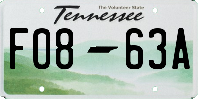 TN license plate F0863A
