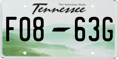TN license plate F0863G