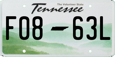 TN license plate F0863L