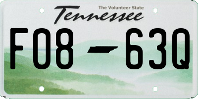 TN license plate F0863Q