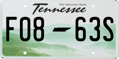 TN license plate F0863S