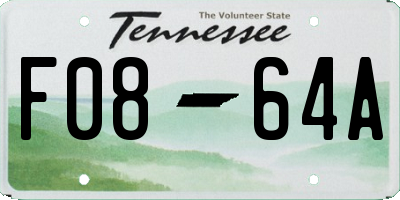 TN license plate F0864A
