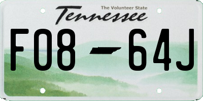 TN license plate F0864J
