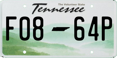 TN license plate F0864P