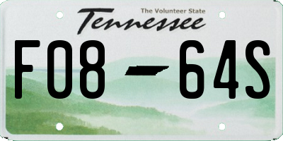 TN license plate F0864S