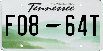 TN license plate F0864T