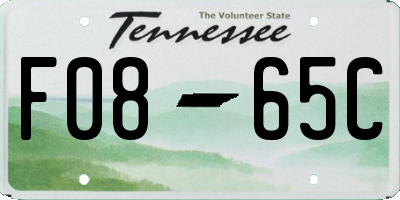 TN license plate F0865C