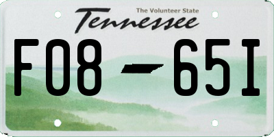 TN license plate F0865I