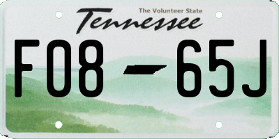 TN license plate F0865J