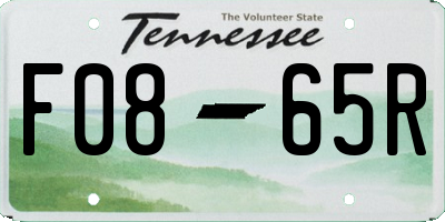TN license plate F0865R