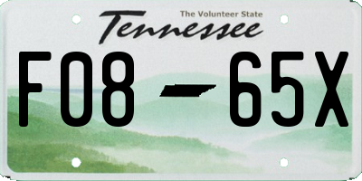 TN license plate F0865X