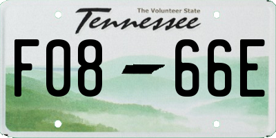 TN license plate F0866E
