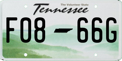 TN license plate F0866G
