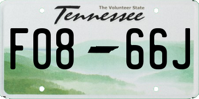 TN license plate F0866J