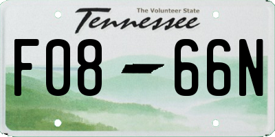 TN license plate F0866N