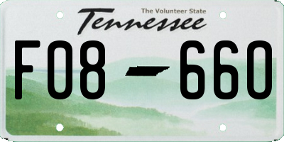 TN license plate F0866O