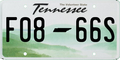 TN license plate F0866S