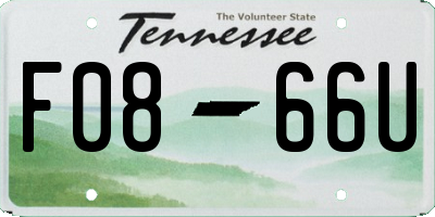 TN license plate F0866U