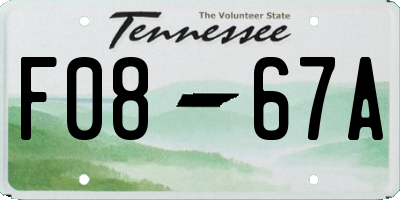 TN license plate F0867A