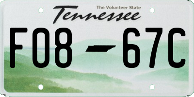 TN license plate F0867C