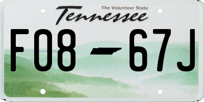 TN license plate F0867J