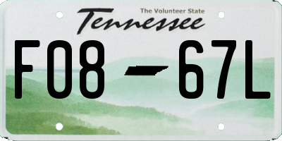 TN license plate F0867L