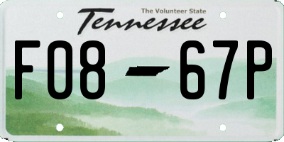 TN license plate F0867P