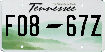 TN license plate F0867Z