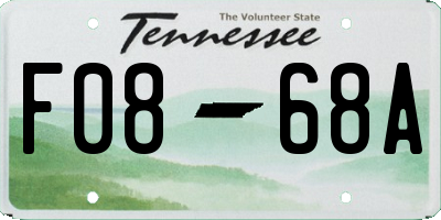 TN license plate F0868A