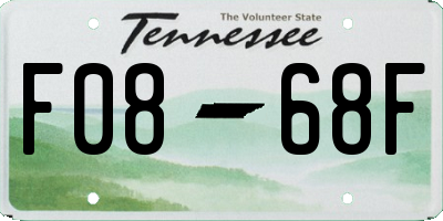 TN license plate F0868F