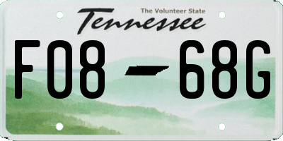 TN license plate F0868G