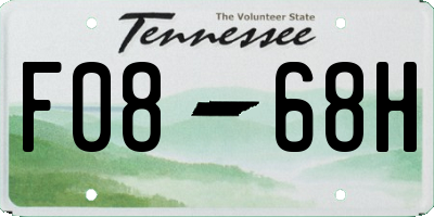 TN license plate F0868H