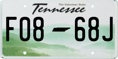 TN license plate F0868J
