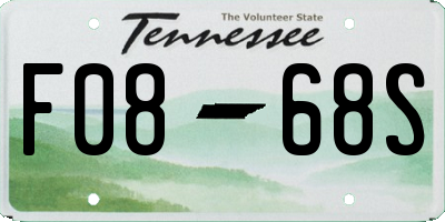 TN license plate F0868S