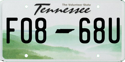 TN license plate F0868U