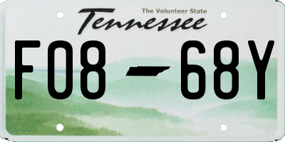 TN license plate F0868Y