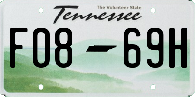 TN license plate F0869H