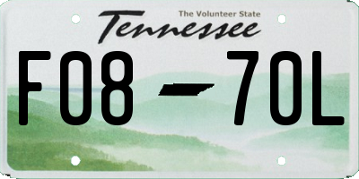 TN license plate F0870L