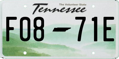 TN license plate F0871E