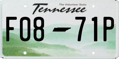 TN license plate F0871P