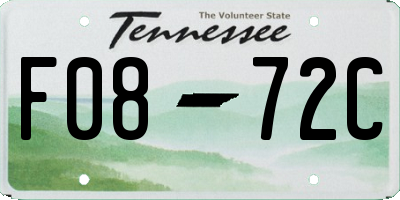 TN license plate F0872C