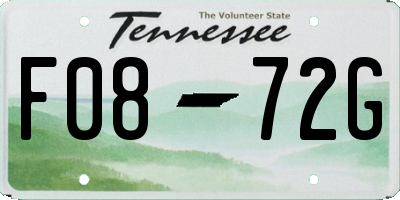 TN license plate F0872G