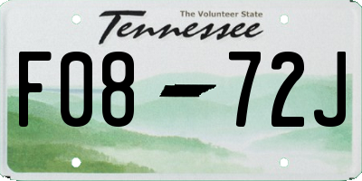 TN license plate F0872J
