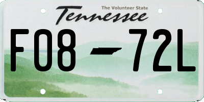 TN license plate F0872L